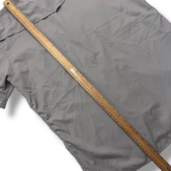 Hooey Short Sleeve Shirt Men’s Large Gray Pearl Snap - Picture 9 of 9